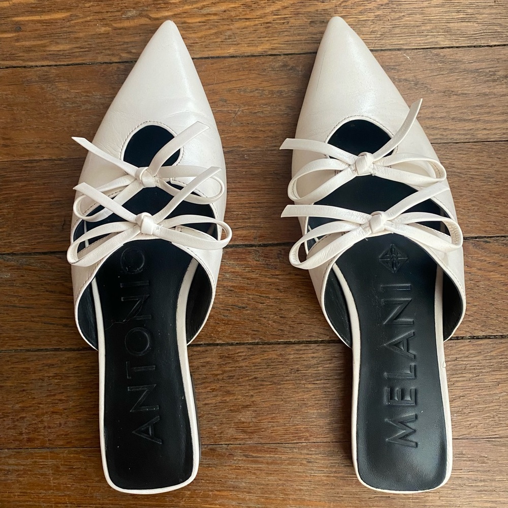 Antonio Melani Pointed Toe Bow Flats 7